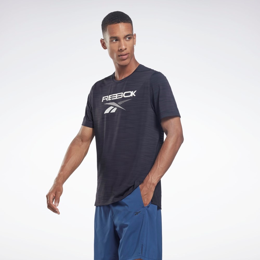 Reebok ACTIVCHILL Grafisk Move T-Shirt Sort | XIV204596