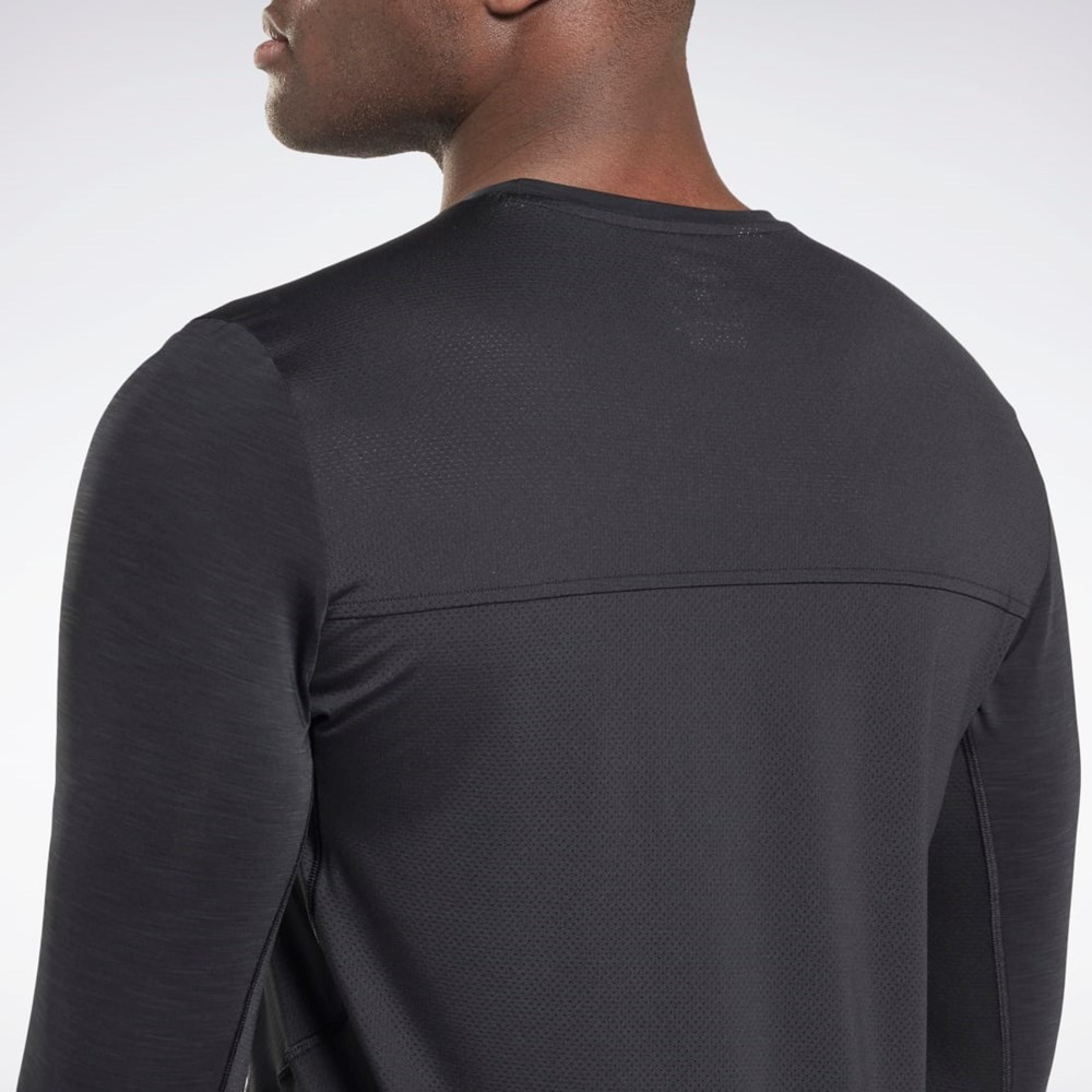 Reebok ACTIVCHILL Long Sleeve Athlete T-Shirt Sort | YNT497065