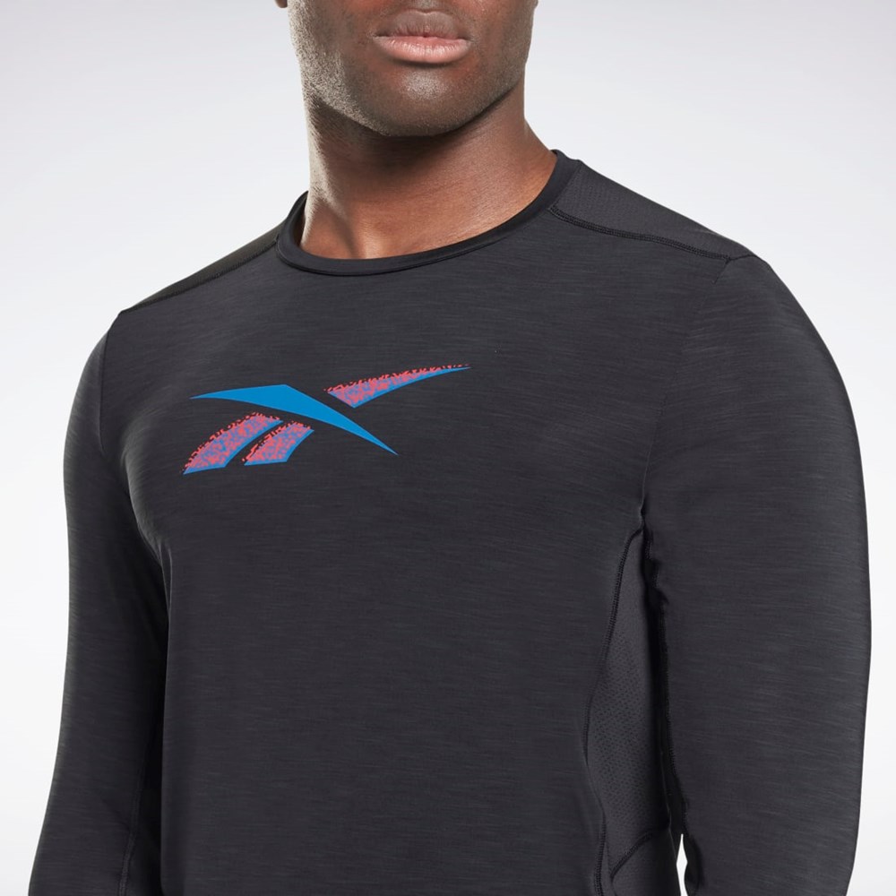 Reebok ACTIVCHILL Long Sleeve Athlete T-Shirt Sort | YNT497065