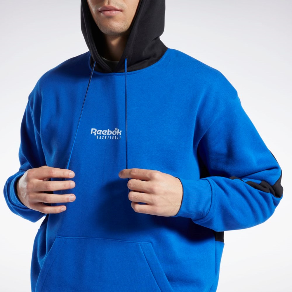 Reebok Basketball Back Vector Fleece Hoodie Blå | ODT697138