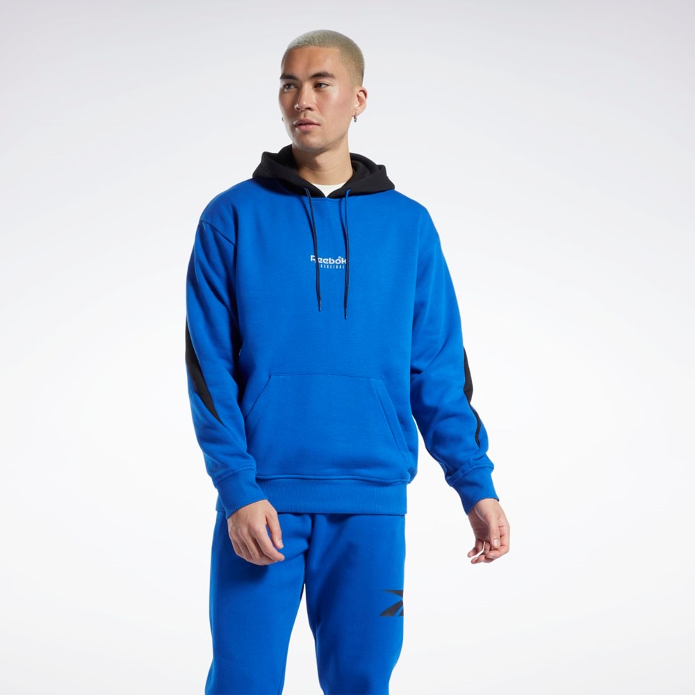 Reebok Basketball Back Vector Fleece Hoodie Blå | ODT697138