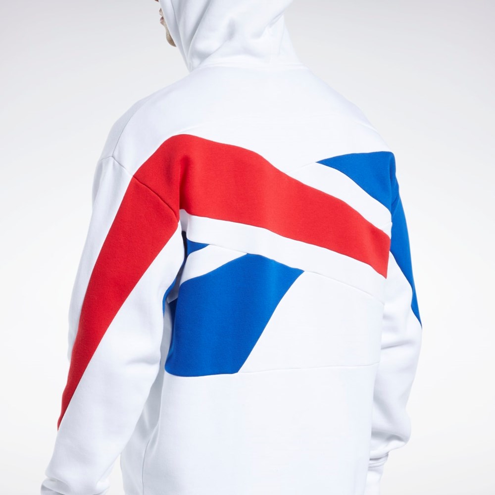 Reebok Basketball Reebok DNA Back Vector Hoodie Hvide | LOI425870