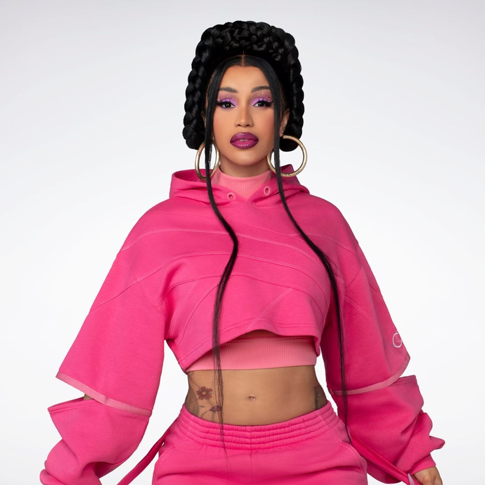 Reebok Cardi B Knit Hoodie Lyserød Lyserød | BQC108597