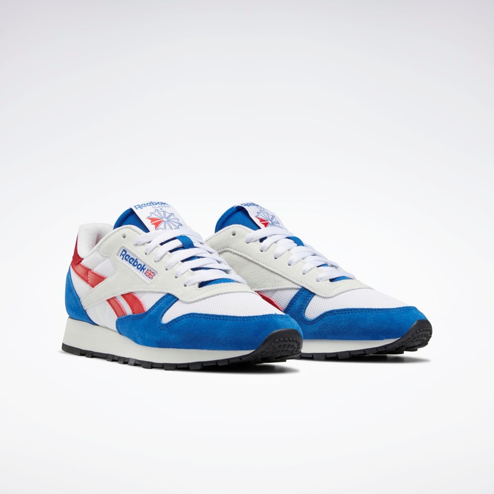 Reebok Classic Leather Make It Yours Shoes Blå Hvide Rød | LVE476093