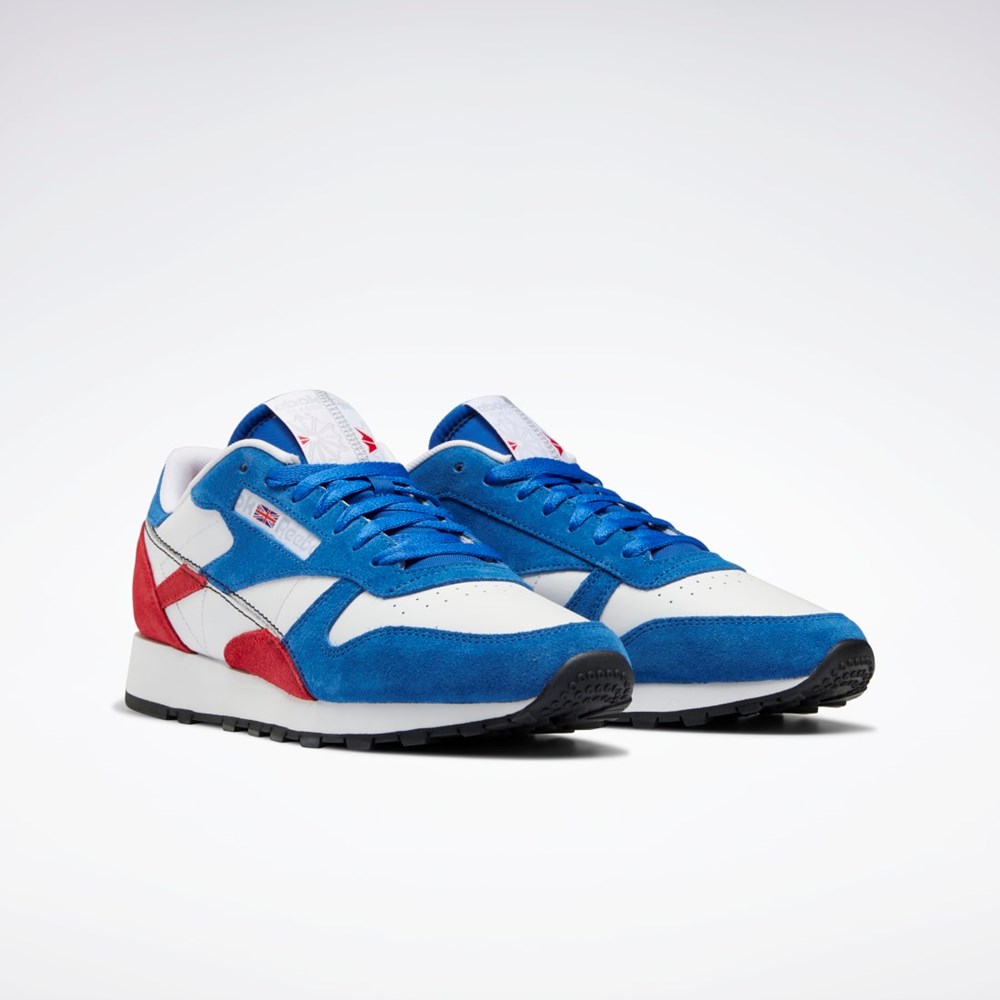 Reebok Classic Leather Make It Yours Shoes Blå Rød Hvide | NCX832406