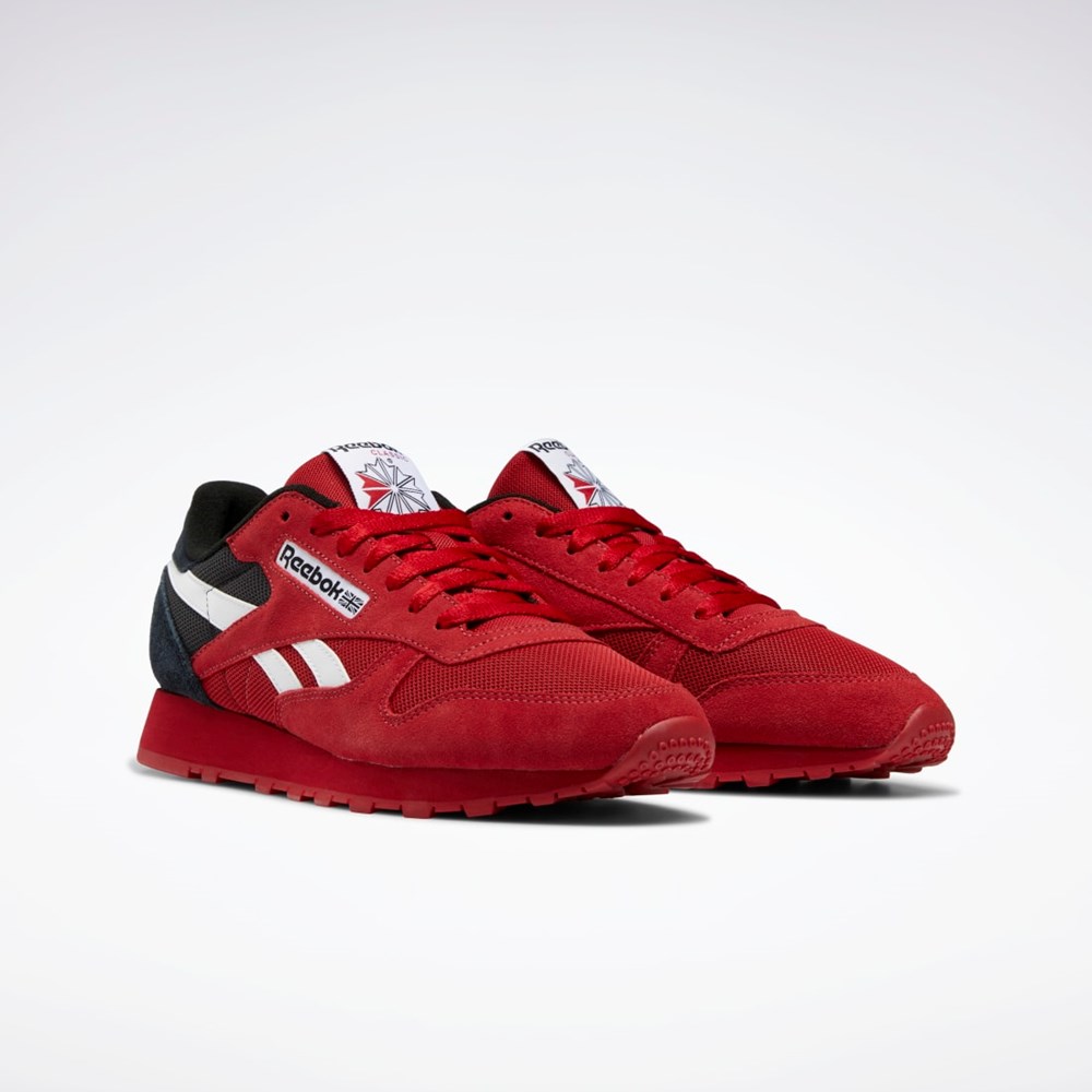 Reebok Classic Leather Make It Yours Shoes Rød Hvide Sort | RUN369081