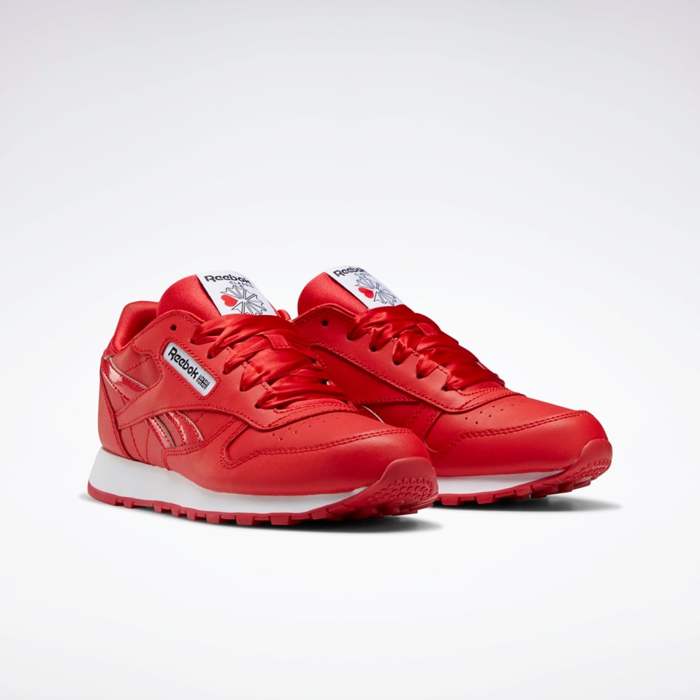 Reebok Classic Leather Shoes - Grade School Rød Rød Hvide | TDK473019