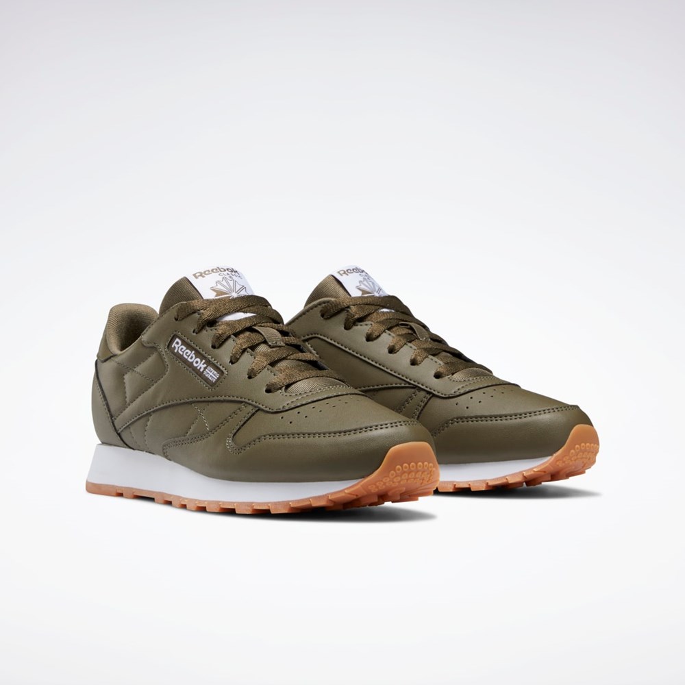 Reebok Classic Leather Shoes - Grade School Grøn Grøn Grøn | YSE257934