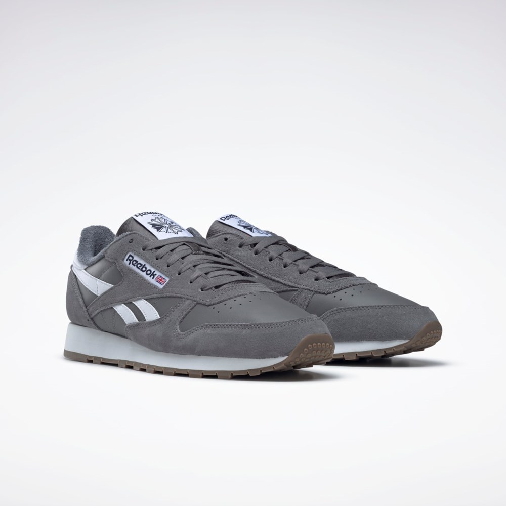 Reebok Classic Leather Shoes Grå Grå Hvide | EDH301679