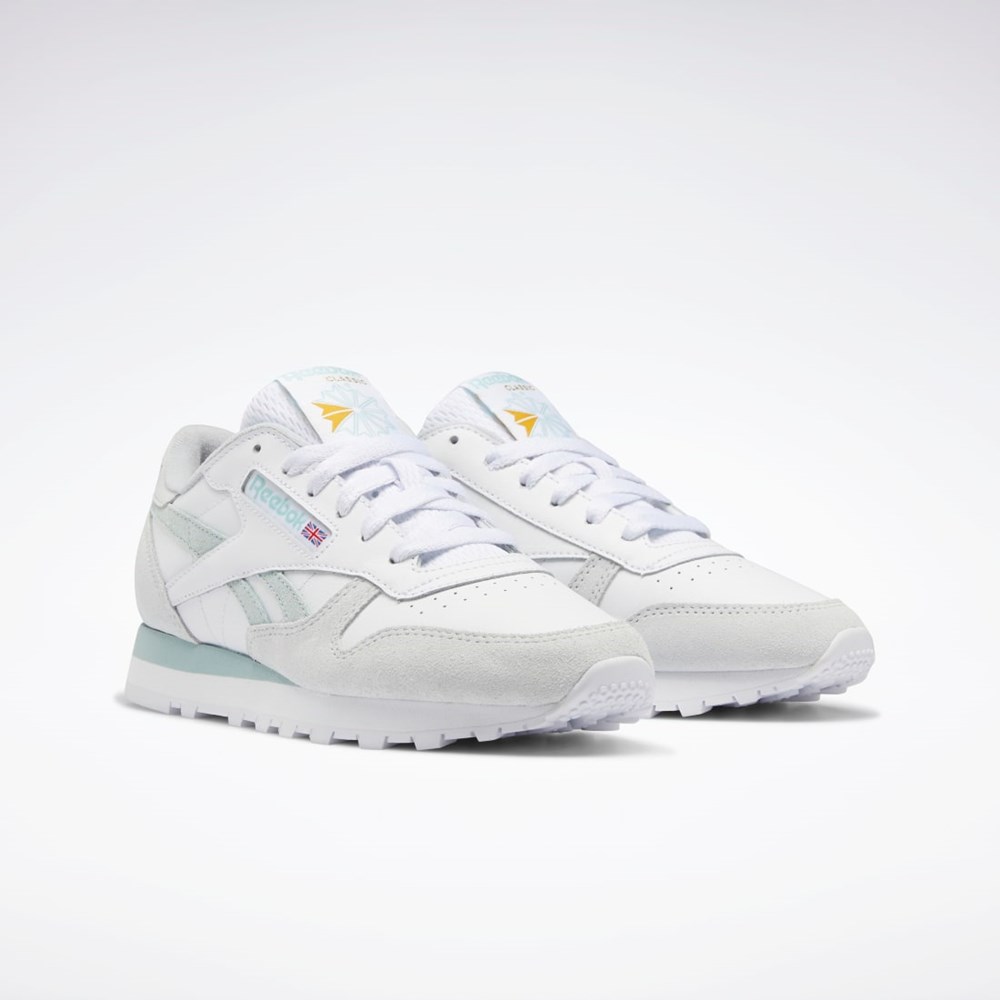 Reebok Classic Leather Shoes Hvide Grå Grå | BLT710523