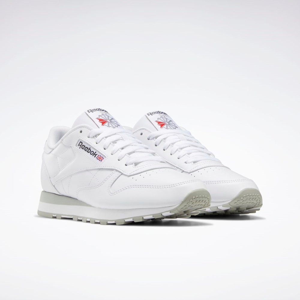 Reebok Classic Leather Shoes Hvide Grå Grå | ZPF859247