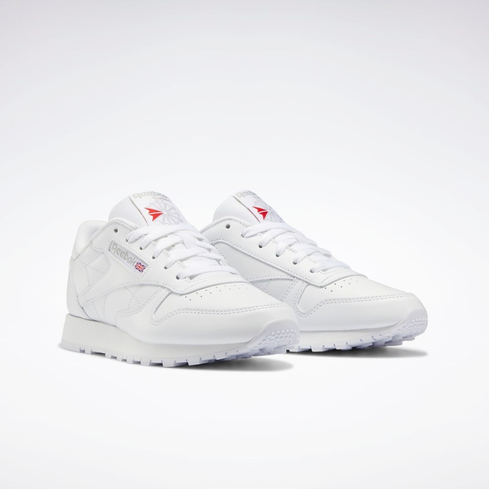 Reebok Classic Leather Shoes Hvide Hvide Grå | RDK536170