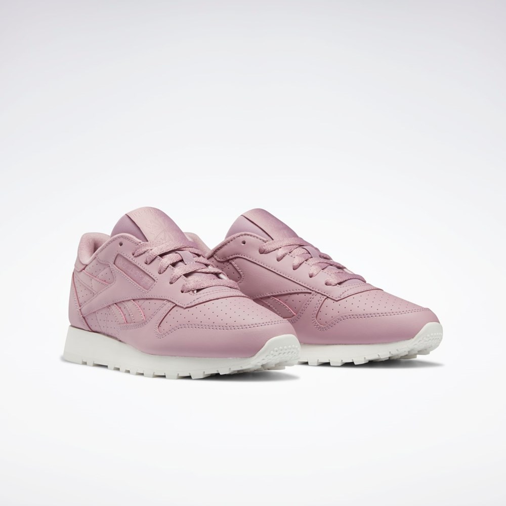 Reebok Classic Leather Shoes Infused Lilac / Infused Lilac / Chalk | QAR082315