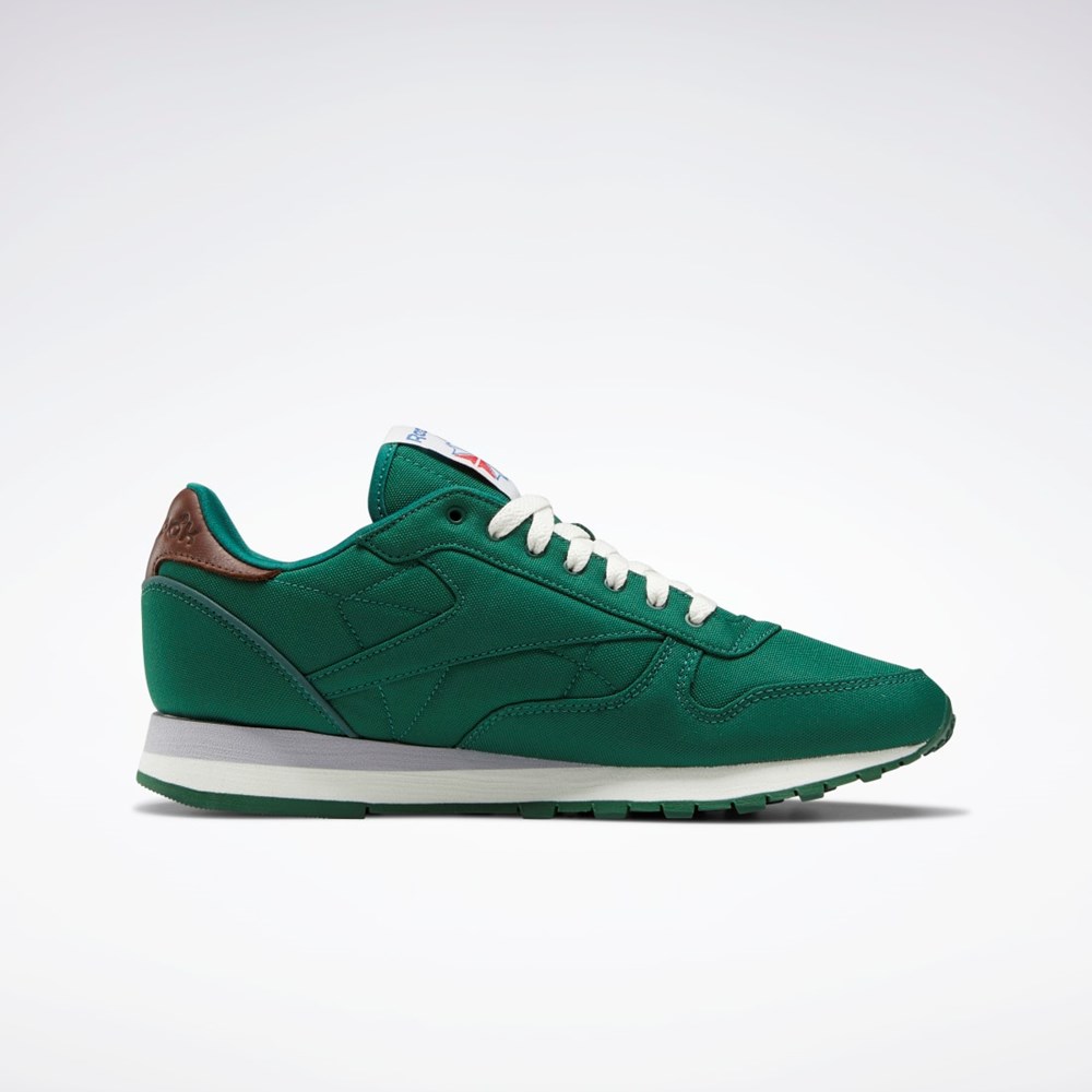 Reebok Classic Leather Shoes Mørkegrøn Brune | BEJ015342