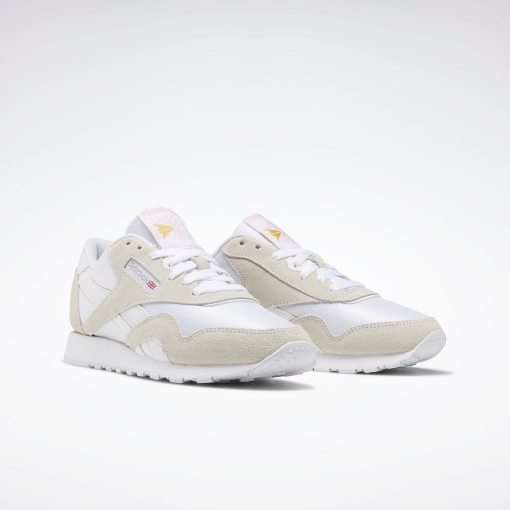 Reebok Classic Nylon Shoes Hvide Hvide Lysegrå | CLA260148