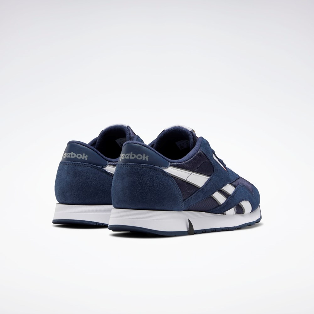 Reebok Classic Nylon Shoes Mørkeblå Mørkeblå Platin | DPQ649528