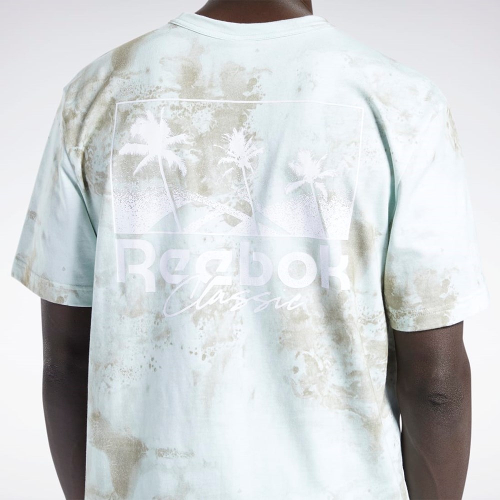 Reebok Classics Allover Print Grafisk T-Shirt Lyse | MKA326971