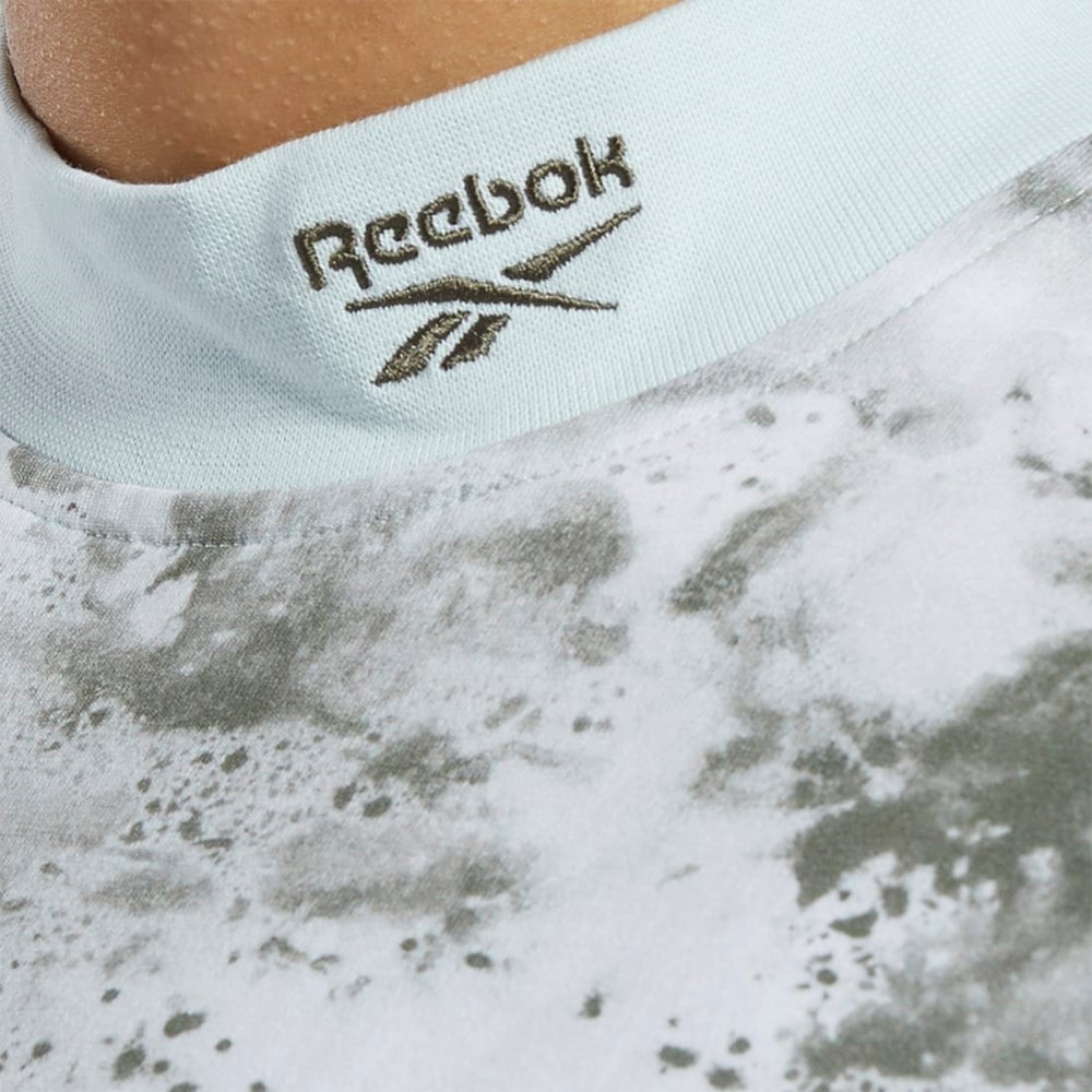 Reebok Classics Cloud Splatter-Print Kort Sleeve Cropped T-Shirt Lyse | YRK258916