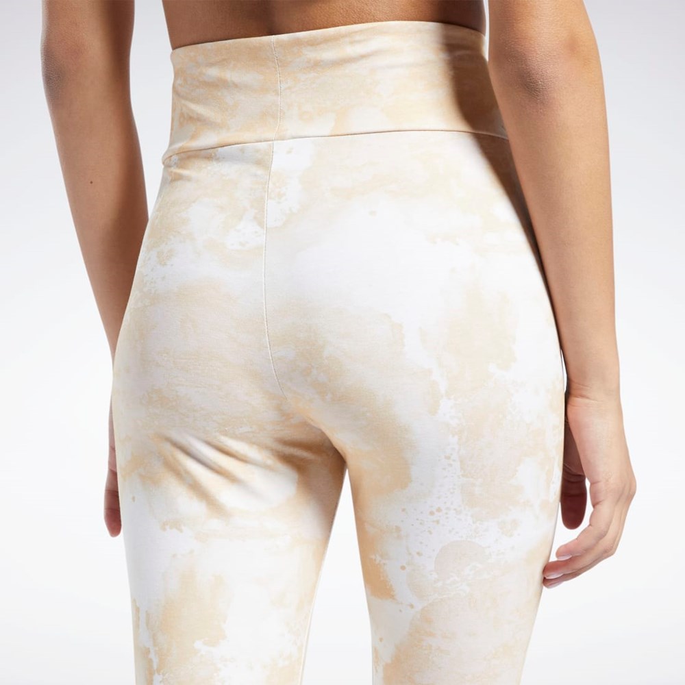 Reebok Classics Cloud Splatter-Print Leggings Stucco | AQH594026