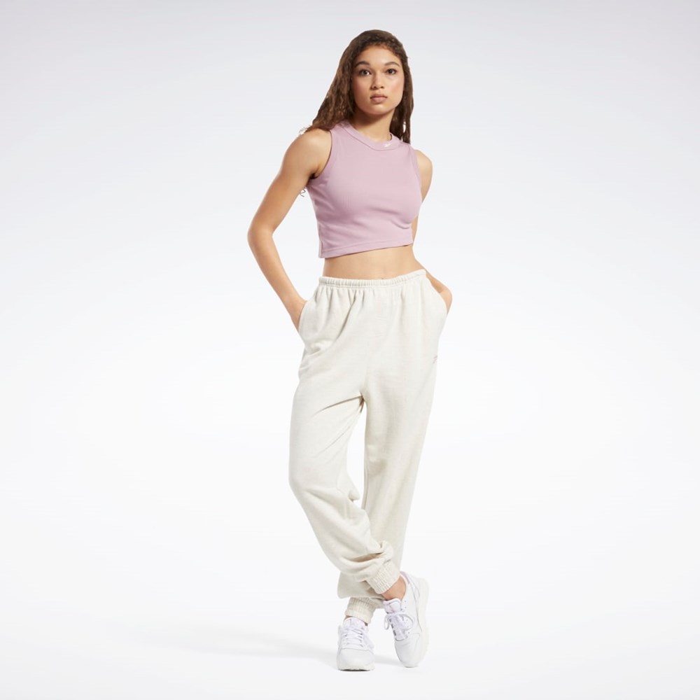 Reebok Classics Cropped Ribbet Tank Top Infused Lilac | DFO930257