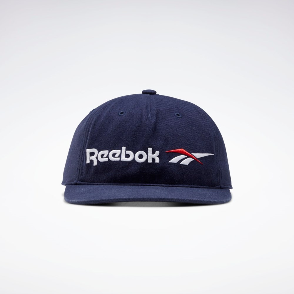 Reebok Classics Vector Flade Peak Hat Mørkeblå Mørkeblå | FBL056294