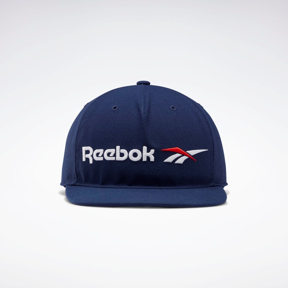 Reebok Classics Vector Flade Peak Hat Mørkeblå | JXH863520