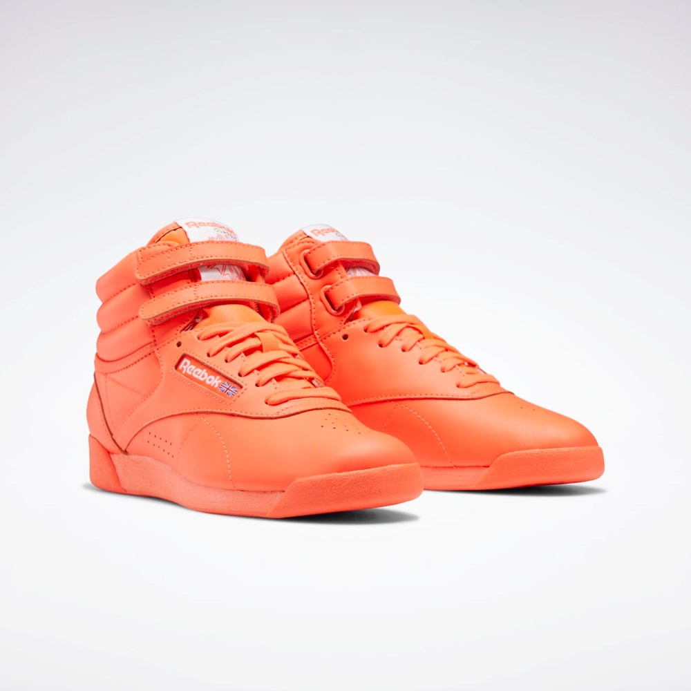 Reebok Freestyle Hi Shoes Orange Orange Hvide | HJS824019