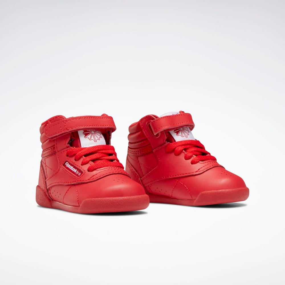 Reebok Freestyle Hi Shoes - Toddler Rød Rød Hvide | CLF632014