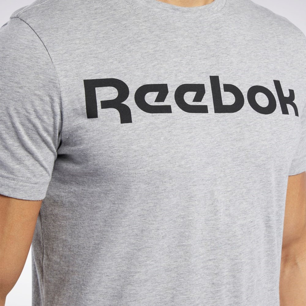 Reebok Grafisk Series Linear Logo Tee Grå | ULZ078349