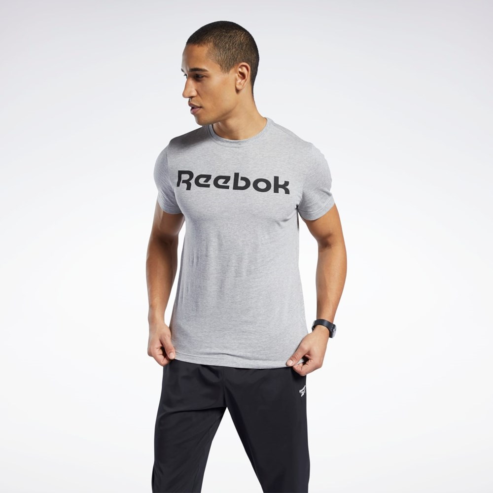 Reebok Grafisk Series Linear Logo Tee Grå | ULZ078349