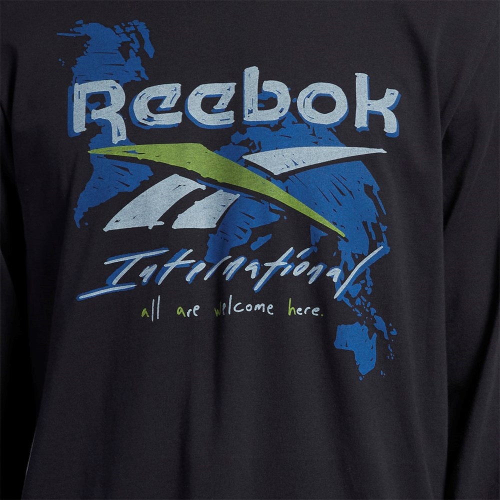 Reebok Grafisk Series Pre-Season Long Sleeve T-Shirt Sort | FDX473928