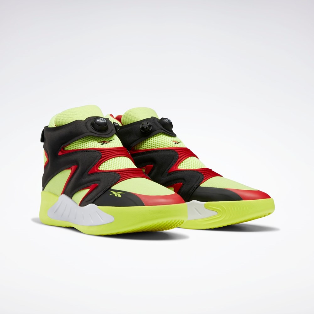 Reebok Instapump Fury Zone Basketball Shoes Gul Sort Rød | OWJ047385