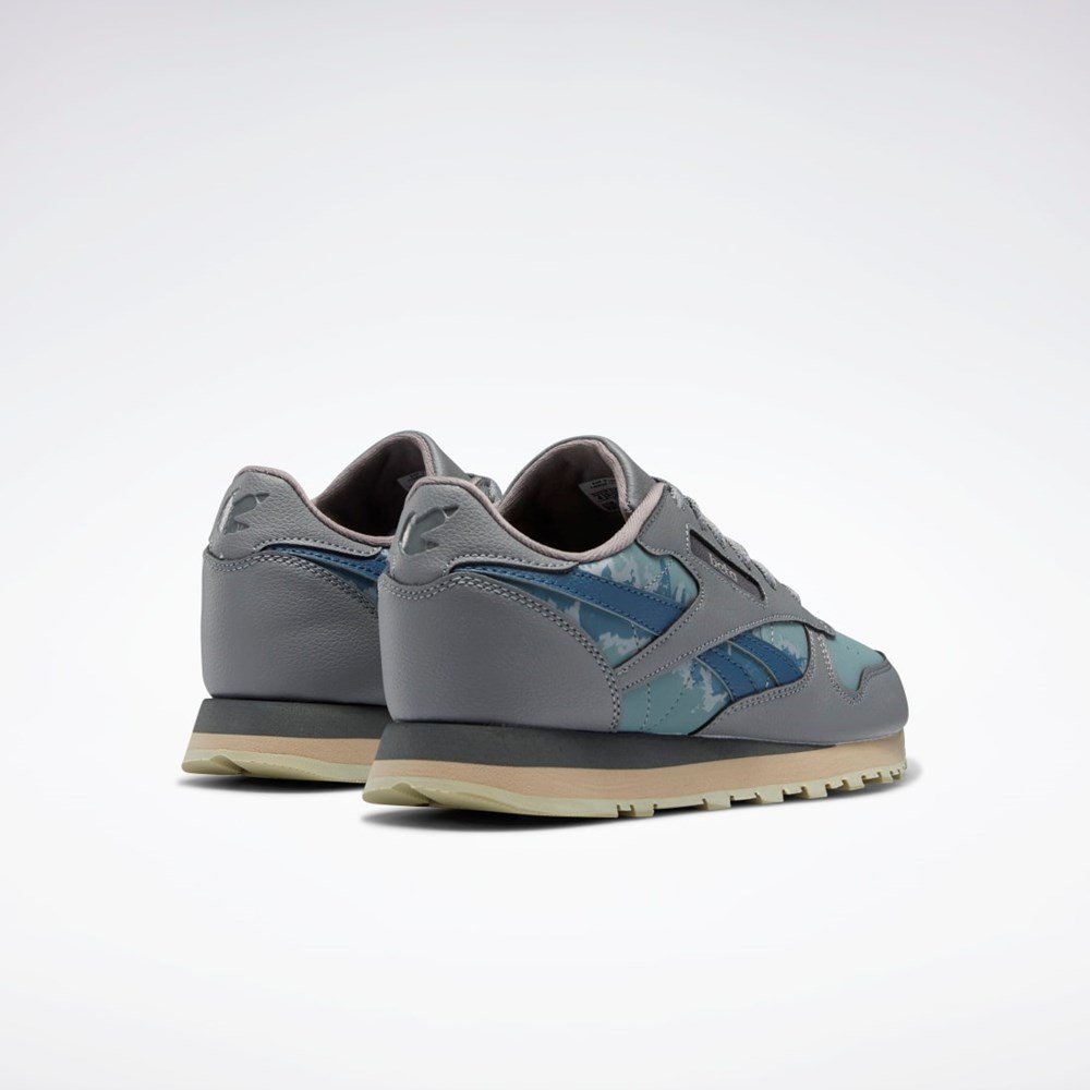 Reebok Jurassic World Classic Leather Shoes - Grade School Grå Blå | FCI864709