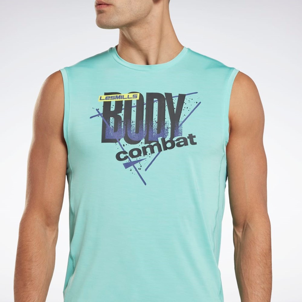 Reebok Les Mills® BodyPump® Activchill Tank Top Semi Classic Teal | OCZ756290