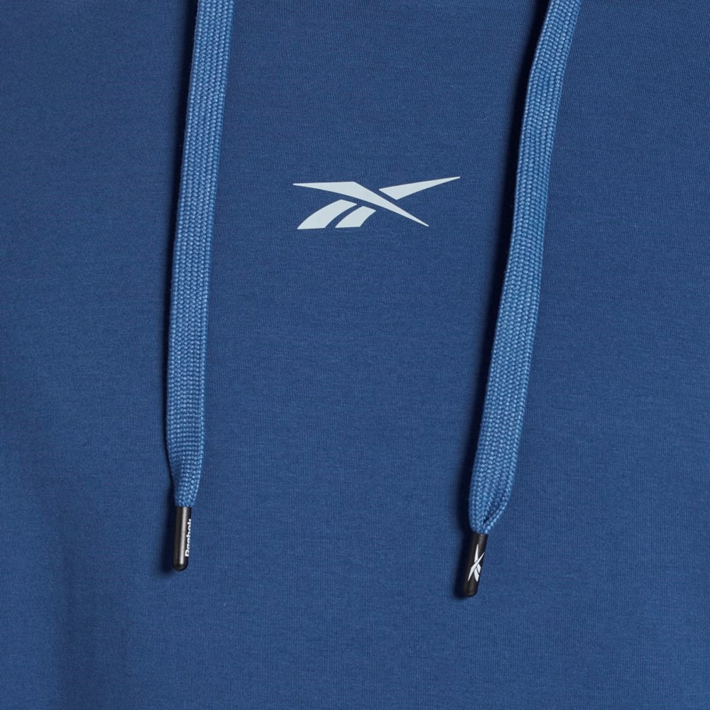 Reebok Les Mills® DreamBlend Bomulds Hoodie Blå | XLI401769