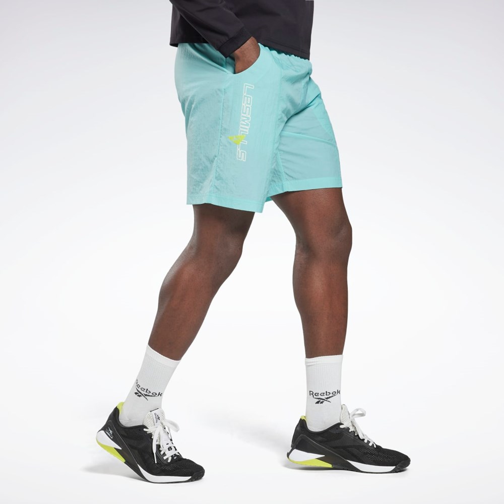 Reebok Les Mills® Lette Woven Shorts Semi Classic Teal | XHQ856140