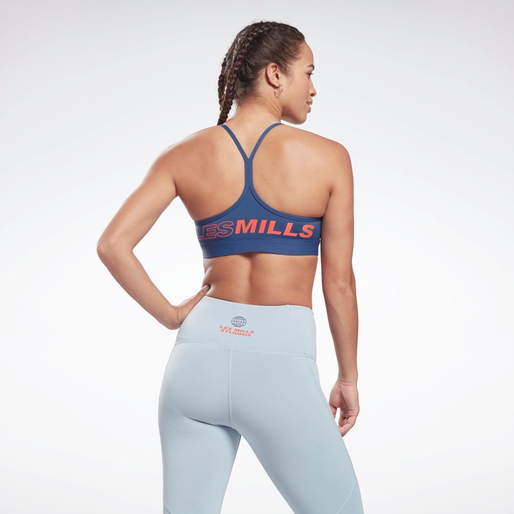 Reebok Les Mills® Lux Mager Medium-Support Sports Bra Blå | LMN209387