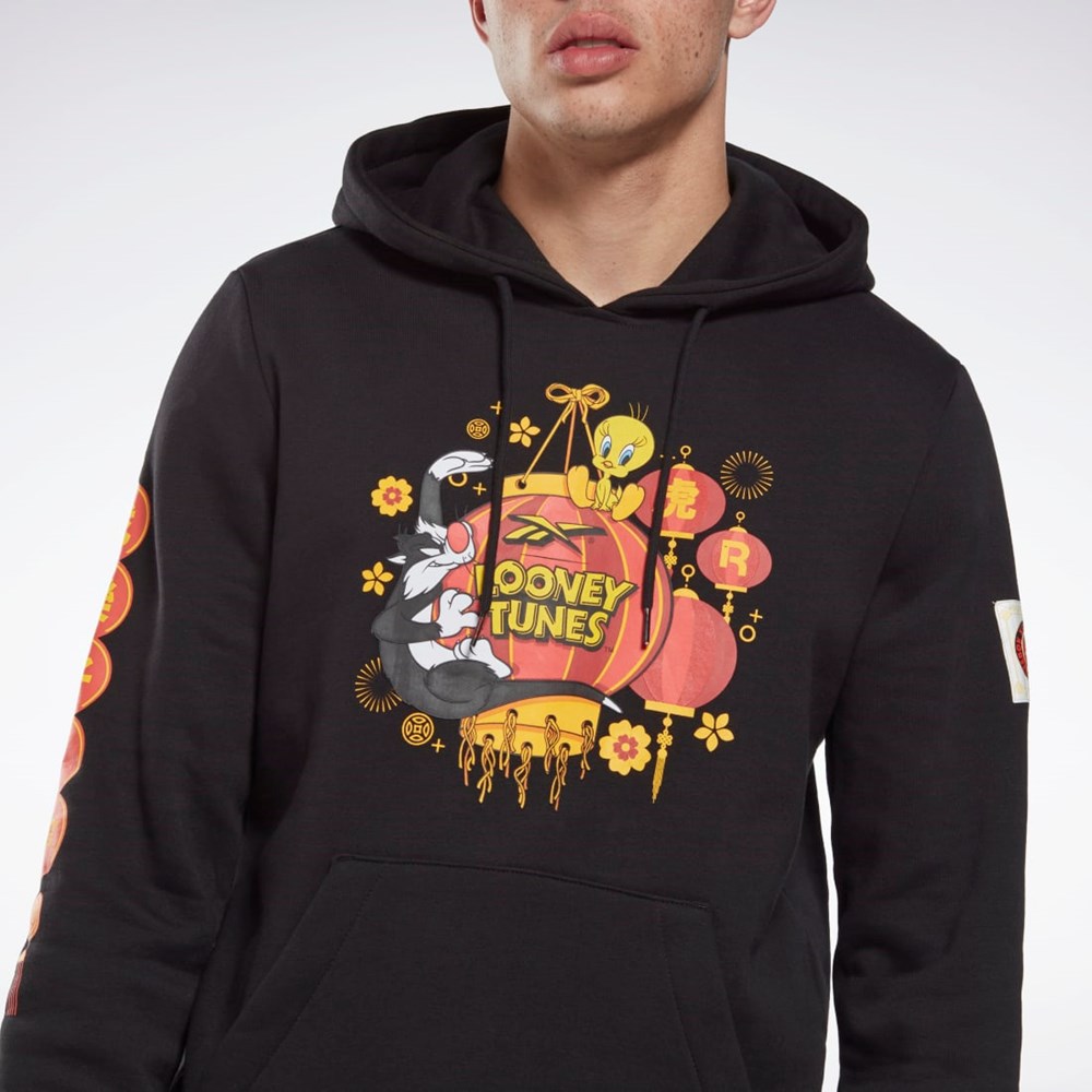 Reebok Looney Tunes Hætte Sweatshirt Sort | JHZ738015