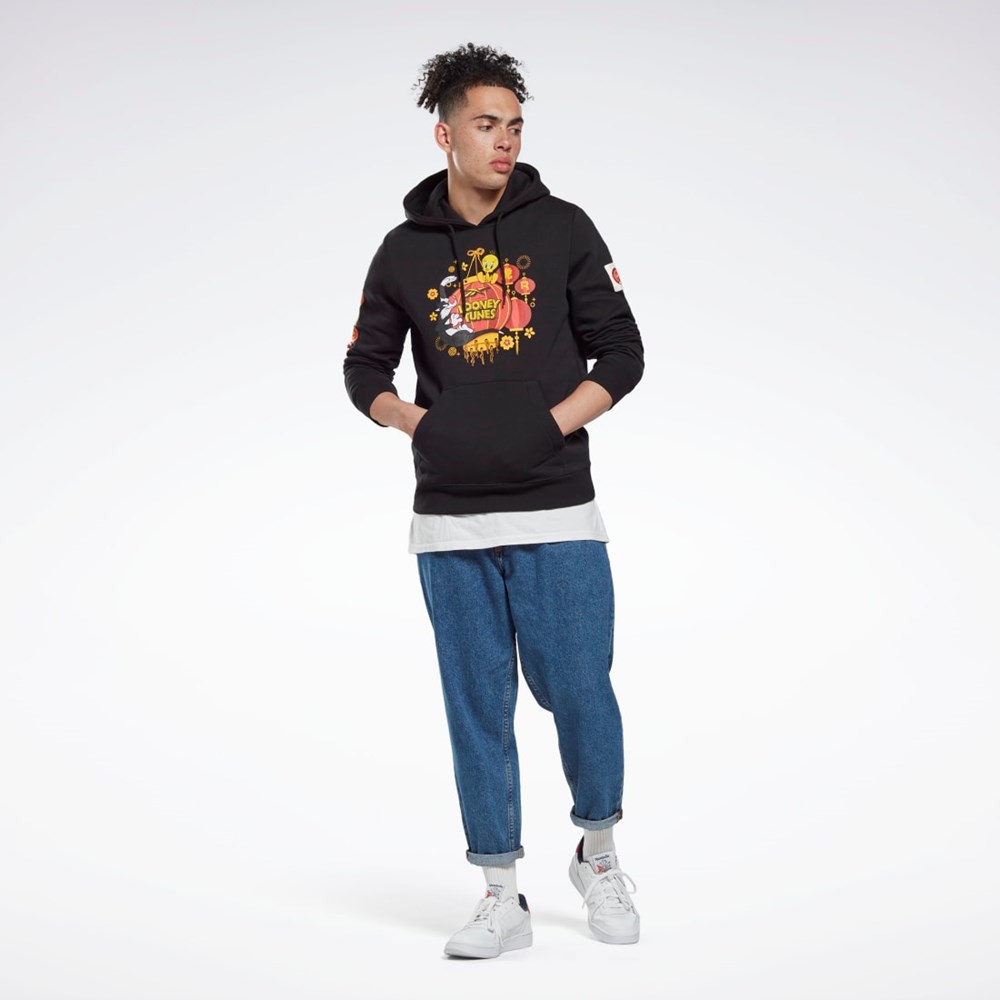 Reebok Looney Tunes Hætte Sweatshirt Sort | QUC128034