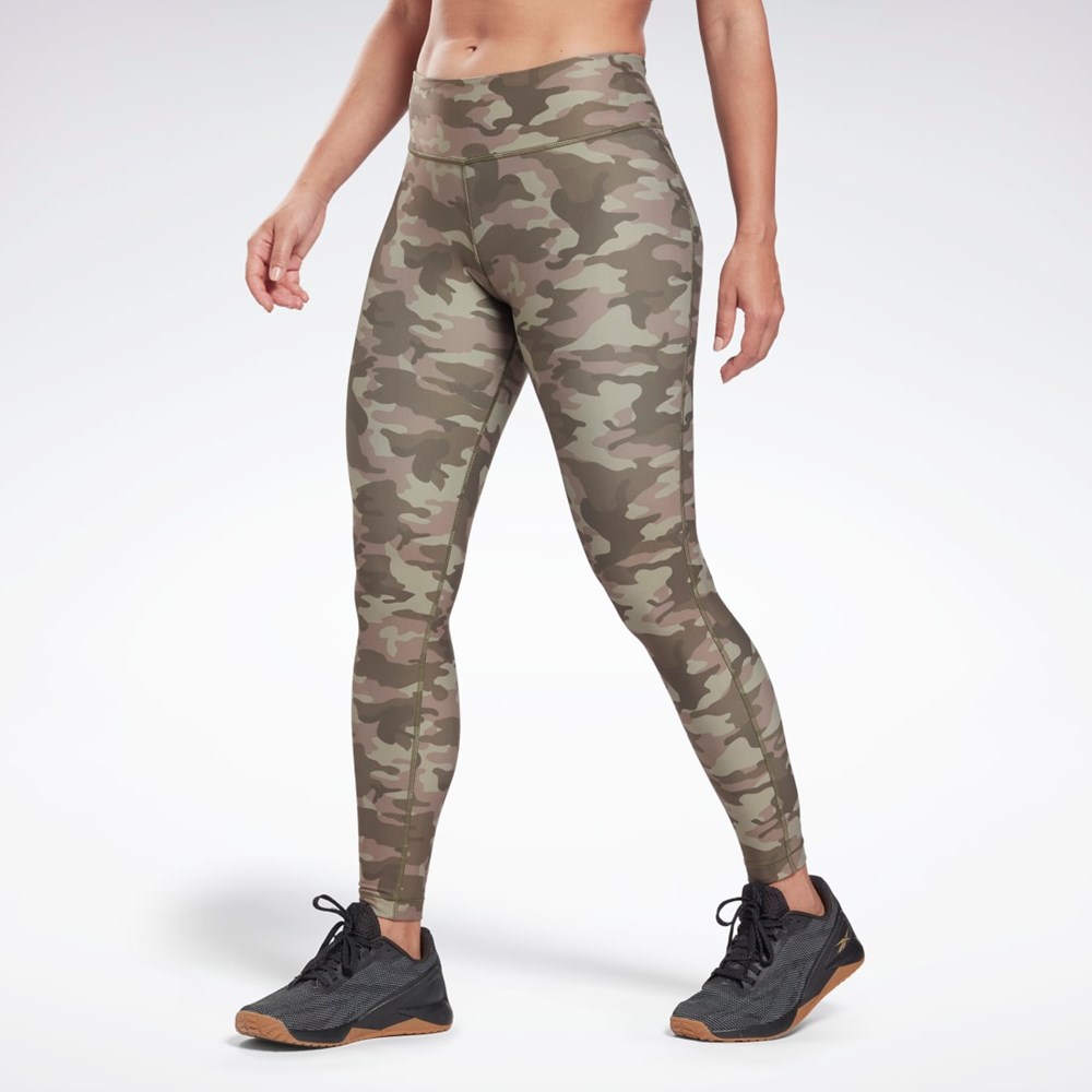 Reebok Lux Bold Camo Print Tights Grøn | BHX765291