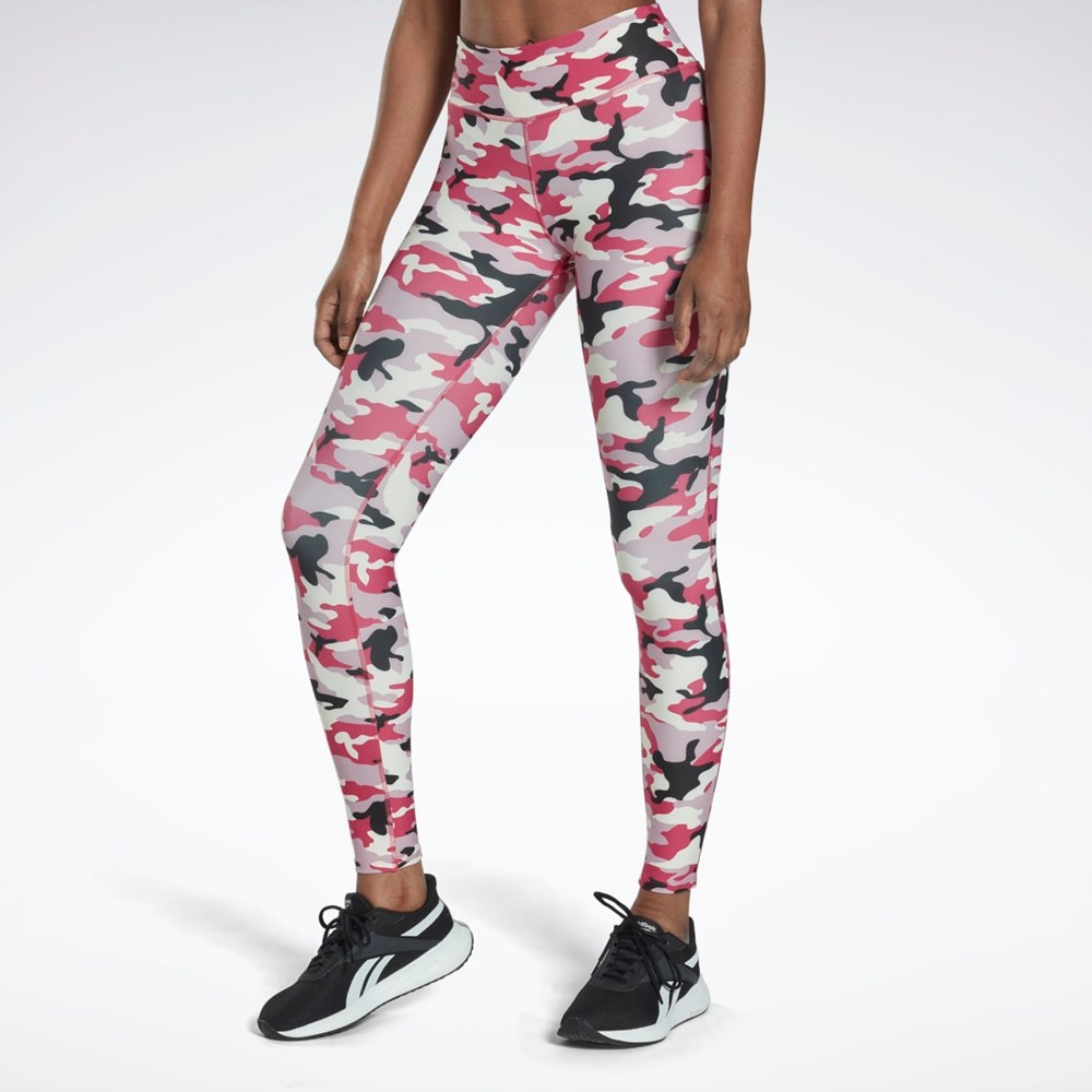 Reebok Lux Bold Camo Print Tights Lyserød | IFL437692