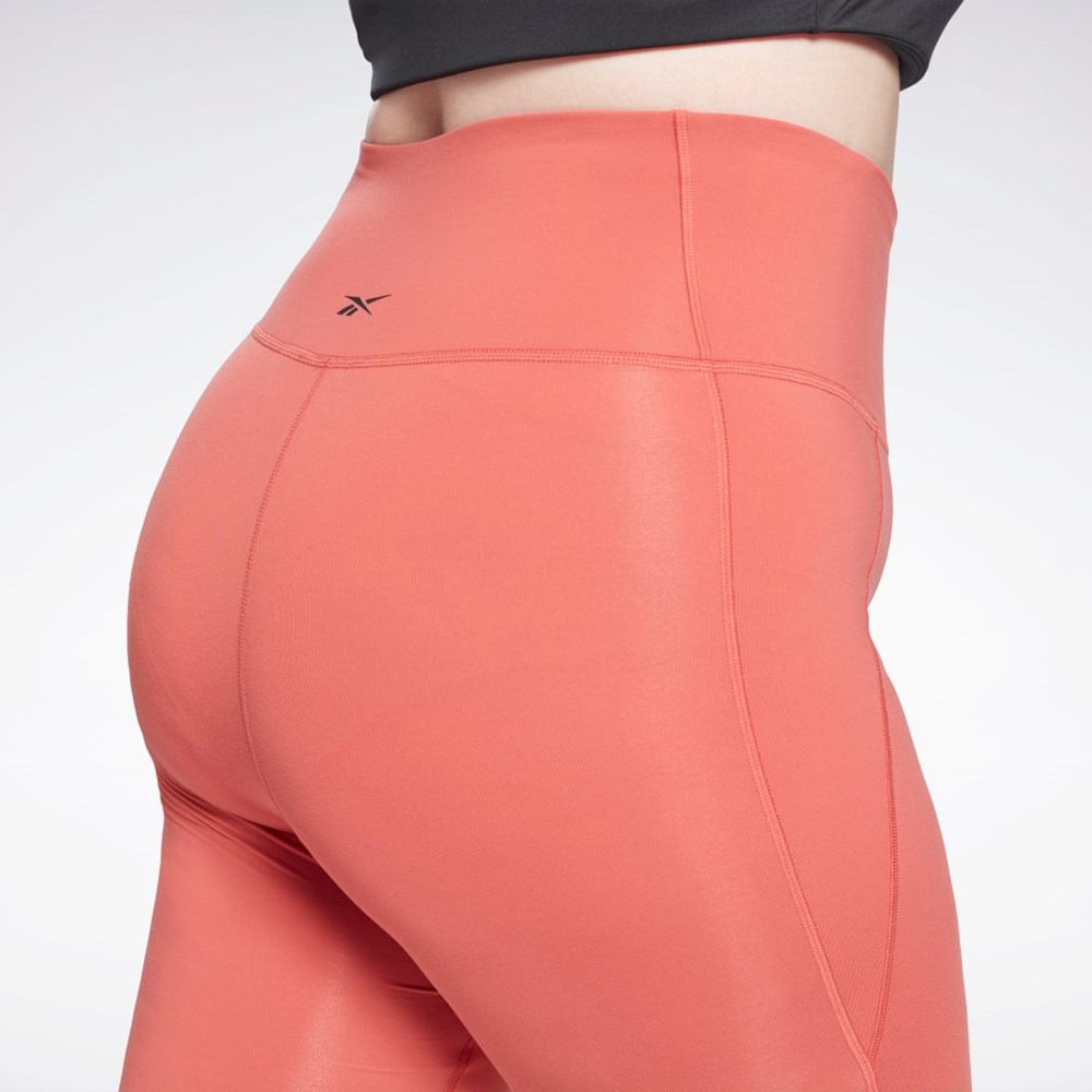 Reebok Lux High-Waisted Tights (Plus Size) Rhodonite | BLM240159