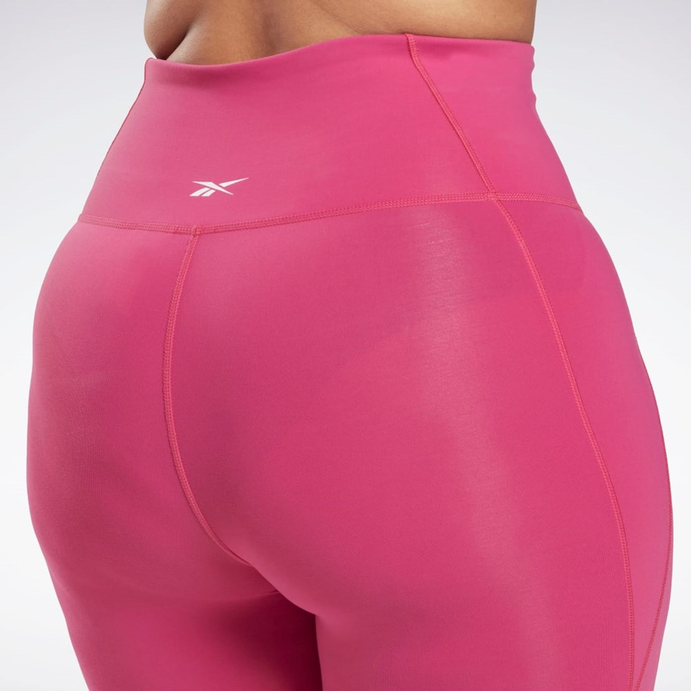 Reebok Lux High-Waisted Tights (Plus Size) Lyserød | UPB837249