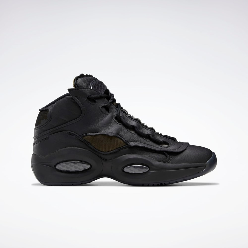 Reebok Maison Margiela Question Mid Memory Of Basketball Shoes Sort Hvide Sort | FJB321740