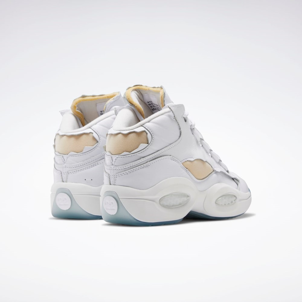 Reebok Maison Margiela Question Mid Memory Of Basketball Shoes Hvide Sort Hvide | JGB237015