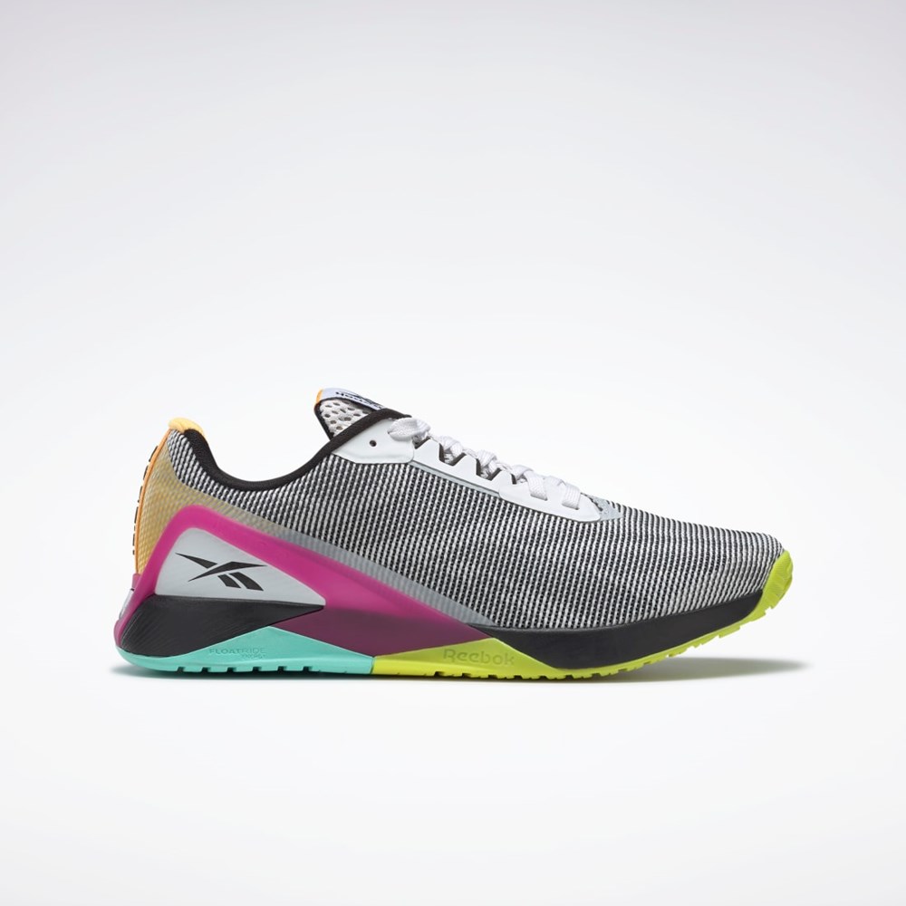 Reebok Nano X1 Grit Trænings Shoes Hvide Sort Lyserød | HUV705823