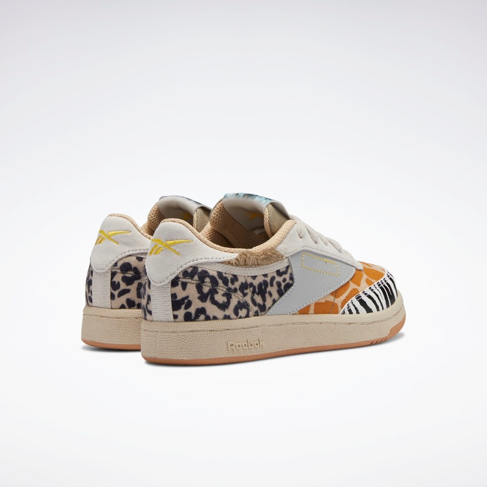 Reebok National Geographic Club C Shoes - Preschool Oatmeal / Sand Stone / Soft Camel | XDK790486