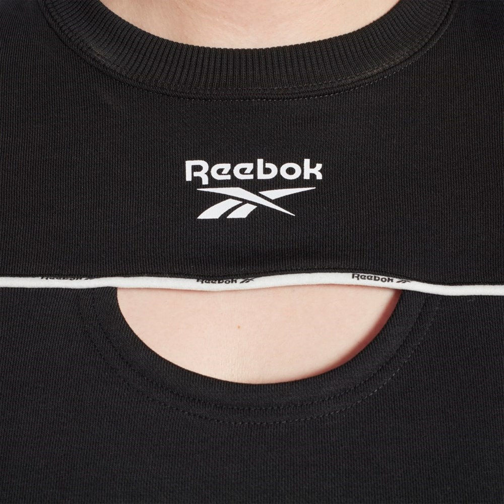 Reebok Piping Crewneck Sweatshirt (Plus Size) Sort | TFS857149