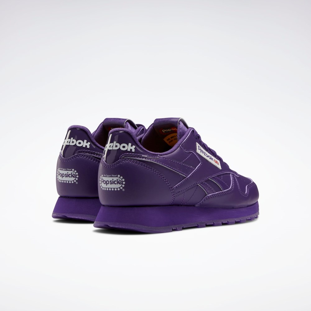 Reebok Popsicle Classic Leather Shoes - Grade School Lilla Lilla Lilla | NAW418062