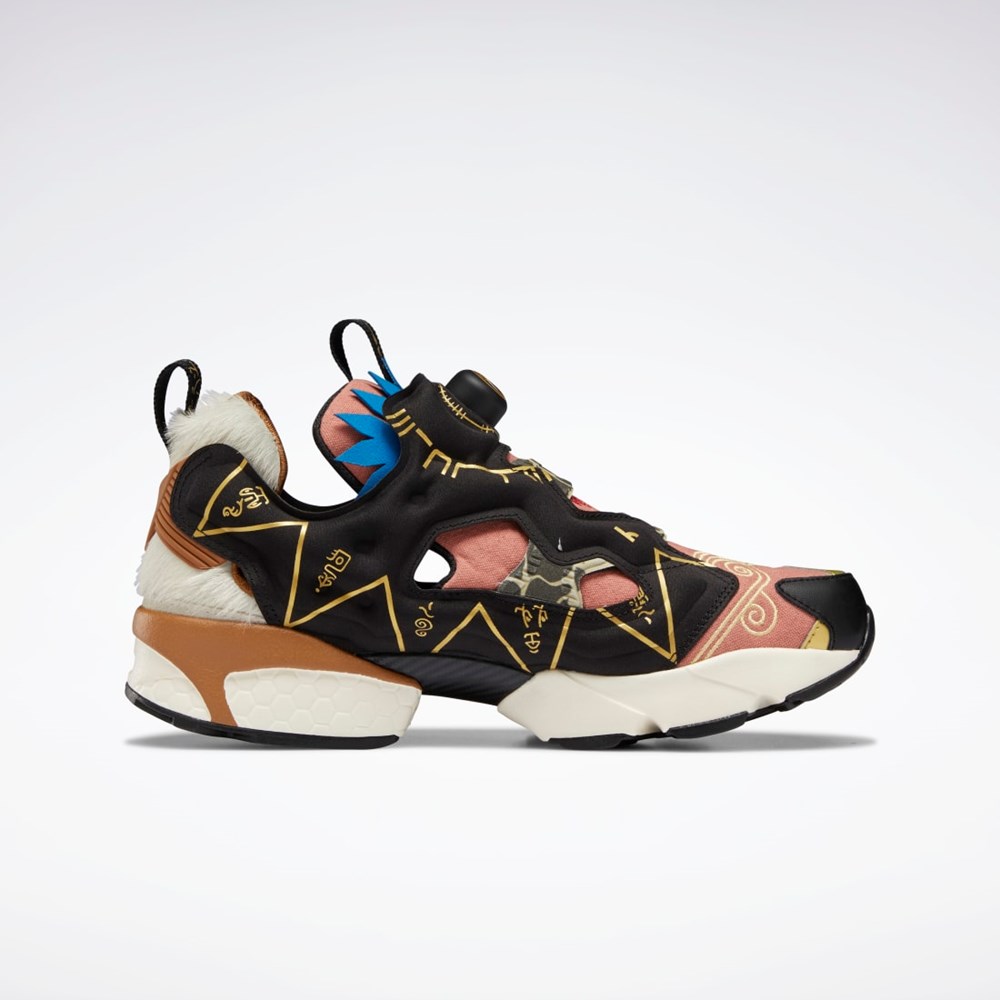 Reebok Power Rangers Instapump Fury 94 Shoes Sort Guld | GHU058173